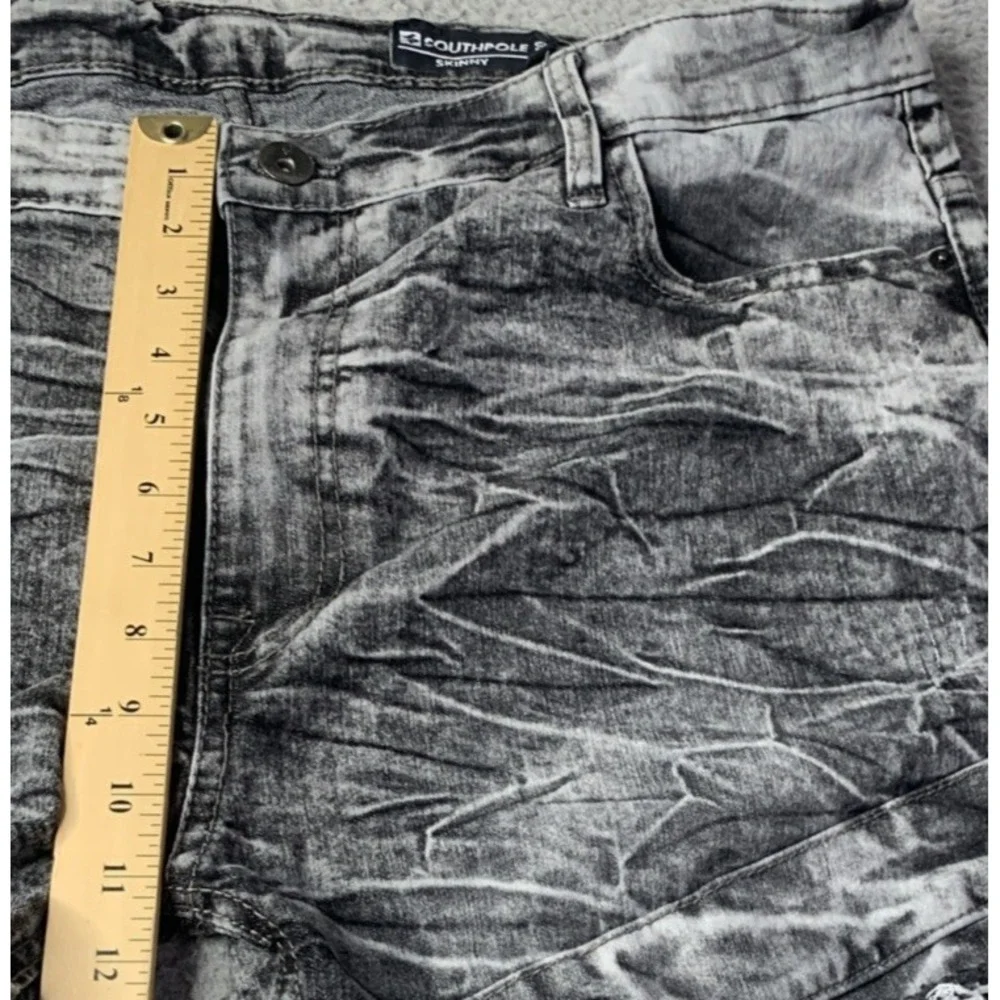 Southpole Jeans Mens Size 42X30 (41X28) Skinny Acid Wash Distressed Streetwear